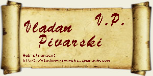 Vladan Pivarski vizit kartica